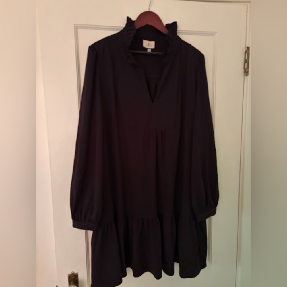 Tuckernuck black crepe dress worn once. 3XL
Black Crepe Palmerston Dress